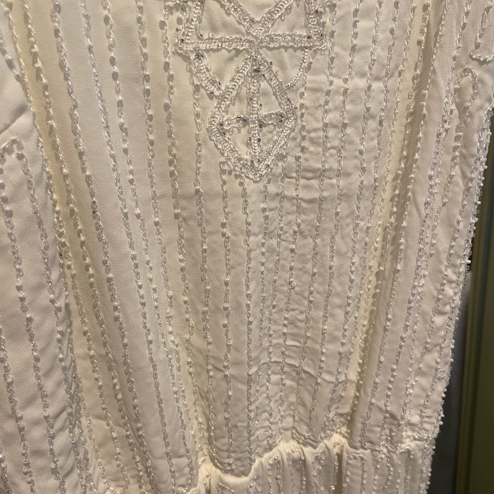 Beaded white romper - Picture 3 of 8